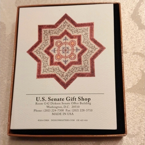 2014 Official US Congressional Holiday Ornament 24K Gold 8 Pointed Star Booklet - Picture 6 of 7